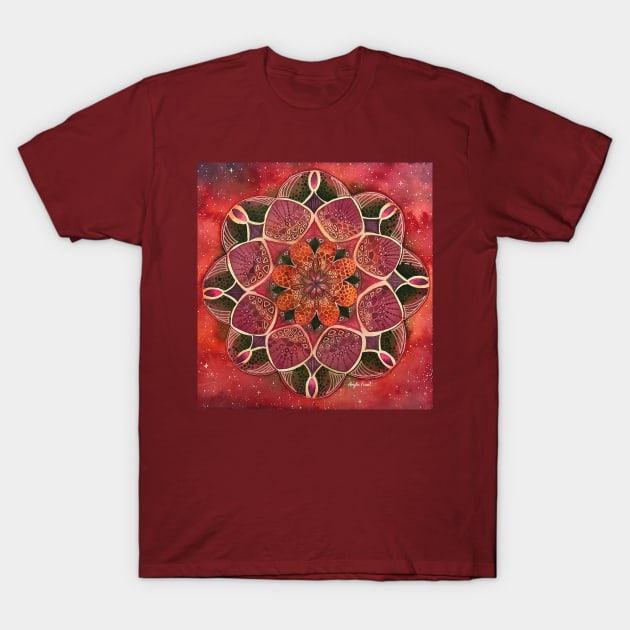 Mandala Flower T-Shirt by amyliafaizalart